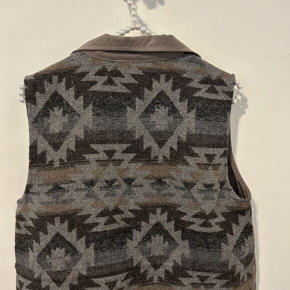 Womens Vest Small Utility Aztec Wool Blend Cowgirl Southwestern 90 Entr Festival - Picture 4 of 12